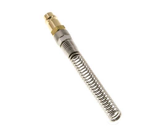 Brass DN 7.2 (Euro) Air Coupling Plug 6x8 mm Union Nut Bend-Protect [2 Pieces]