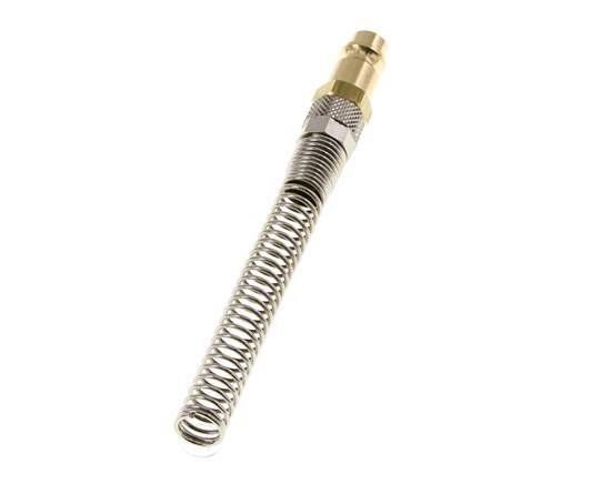 Brass DN 7.2 (Euro) Air Coupling Plug 6x8 mm Union Nut Bend-Protect [2 Pieces]