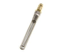 Brass DN 7.2 (Euro) Air Coupling Plug 6x8 mm Union Nut Bend-Protect [2 Pieces]