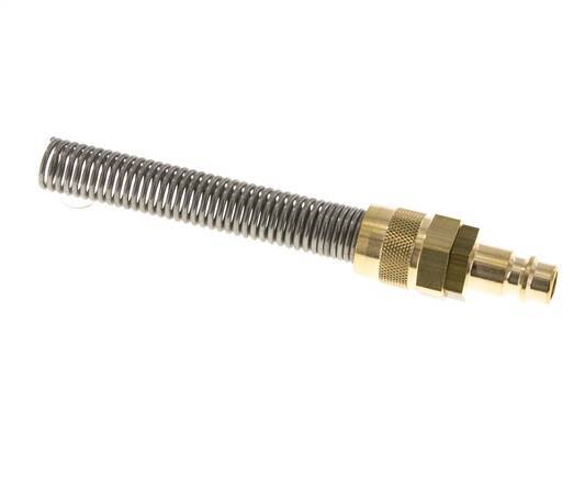 Latón DN 7.2 (Euro) Tapón de acoplamiento de aire 8x10 mm Tuerca de unión Bend-Protect