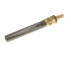 Tapón de acoplamiento de aire de latón DN 7,2 (Euro) Tuerca de unión 6x8 mm Bend-Protect con válvula de retención