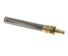 Tapón de acoplamiento de aire de latón DN 7,2 (Euro) Tuerca de unión 6x8 mm Bend-Protect con válvula de retención