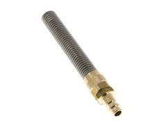 Tapón de acoplamiento de aire de latón DN 7,2 (Euro) Tuerca de unión 6x8 mm Bend-Protect con válvula de retención