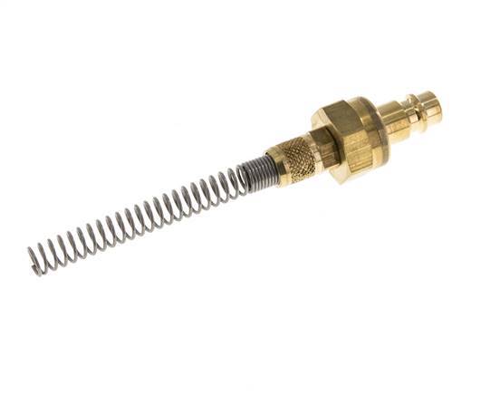 Latón DN 7.2 (Euro) Acoplamiento de aire Enchufe Tuerca de unión 4x6 mm Doble cierre Bend-Protect