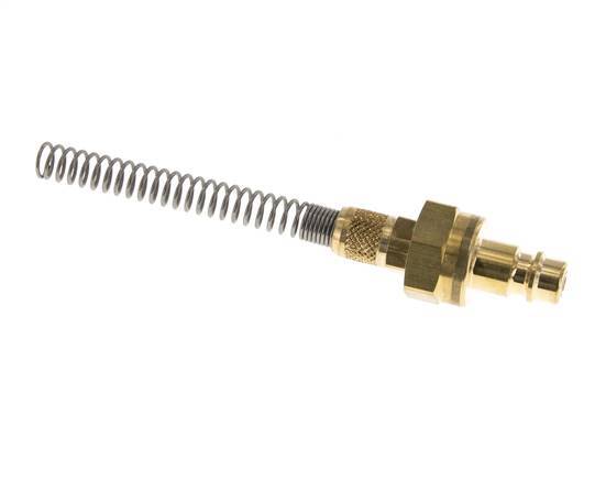 Latón DN 7.2 (Euro) Acoplamiento de aire Enchufe Tuerca de unión 4x6 mm Doble cierre Bend-Protect
