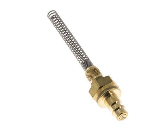 Latón DN 7.2 (Euro) Acoplamiento de aire Enchufe Tuerca de unión 4x6 mm Doble cierre Bend-Protect