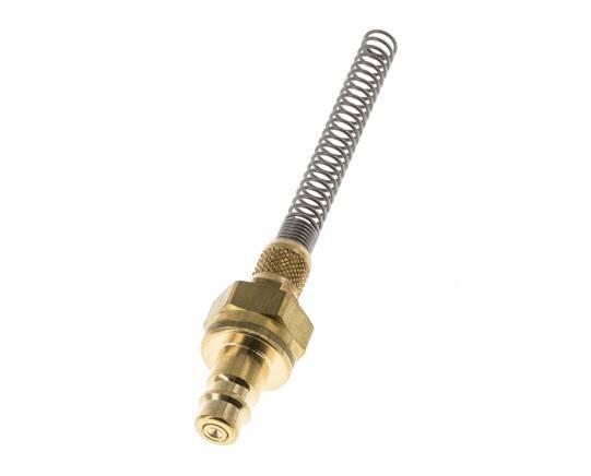 Latón DN 7.2 (Euro) Acoplamiento de aire Enchufe Tuerca de unión 4x6 mm Doble cierre Bend-Protect