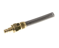 Latón DN 7.2 (Euro) Acoplamiento de aire Enchufe Tuerca de unión 8x10 mm Doble cierre Bend-Protect