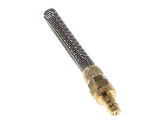 Latón DN 7.2 (Euro) Acoplamiento de aire Enchufe Tuerca de unión 9x12 mm Doble cierre Bend-Protect