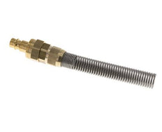 Latón DN 7.2 (Euro) Acoplamiento de aire Enchufe Tuerca de unión 9x12 mm Doble cierre Bend-Protect