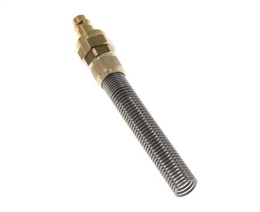 Latón DN 7.2 (Euro) Acoplamiento de aire Enchufe Tuerca de unión 9x12 mm Doble cierre Bend-Protect