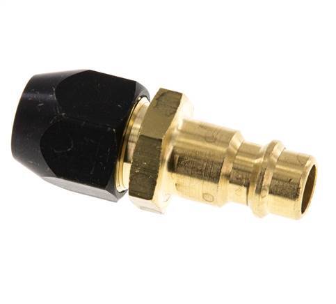 Latón DN 7.2 (Euro) Tapón de acoplamiento de aire 4x10 mm Tuerca de unión