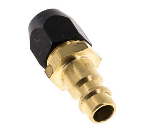 Latón DN 7.2 (Euro) Tapón de acoplamiento de aire 4x10 mm Tuerca de unión