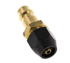 Latón DN 7.2 (Euro) Tapón de acoplamiento de aire 4x10 mm Tuerca de unión