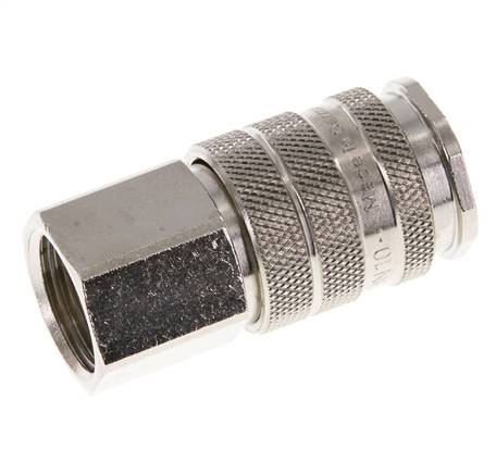 Latón niquelado DN 10 Acoplamiento de aire Enchufe G 1/4 pulgada Hembra