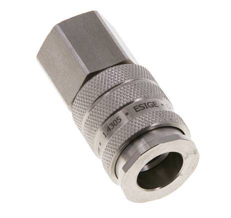 Acoplamiento de aire de acero inoxidable DN 10 Enchufe G 3/8 pulgadas Hembra de doble cierre
