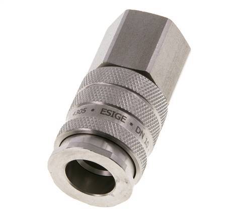 Acoplamiento de aire de acero inoxidable DN 10 Enchufe G 3/8 pulgadas Hembra de doble cierre