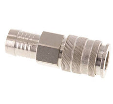 Nickel-plated Brass DN 10 Air Coupling Socket 19 mm Hose Pillar Double Shut-Off