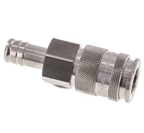 Stainless steel DN 10 Air Coupling Socket 13 mm Hose Pillar