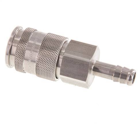 Stainless steel DN 10 Air Coupling Socket 9 mm Hose Pillar