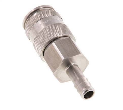 Stainless steel DN 10 Air Coupling Socket 9 mm Hose Pillar