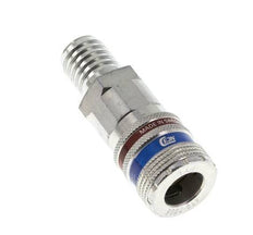 Acero/latón DN 10.4 Enchufe de seguridad para aire comprimido Pilar para manguera de 16 mm