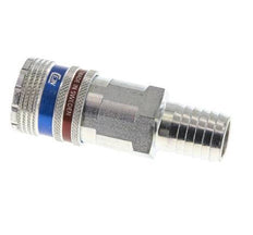 Acero/latón DN 10.4 Enchufe de seguridad para aire comprimido Pilar para manguera de 16 mm