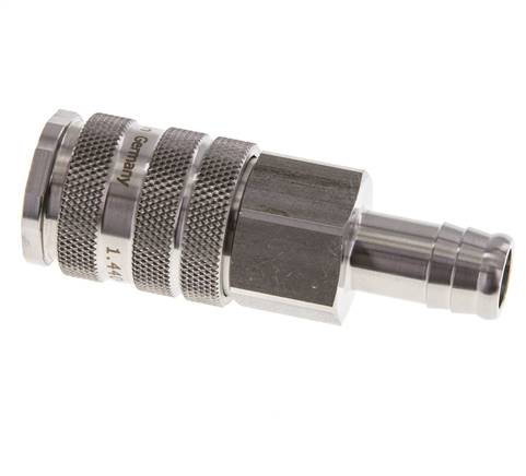 Acero inoxidable 316L DN 10 Acoplamiento de aire de 19 mm Pilar para manguera