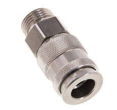 Acoplamiento de aire de acero inoxidable DN 10 Enchufe G de 1/2 pulgada macho de doble cierre