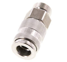 Acero inoxidable 316L DN 10 Acoplamiento de aire Enchufe G 1/2 pulgada Macho Doble Cierre