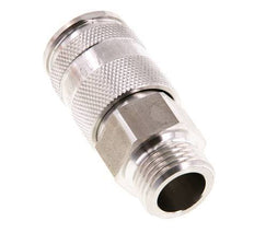 Acero inoxidable 316L DN 10 Acoplamiento de aire Enchufe G 1/2 pulgada Macho Doble Cierre