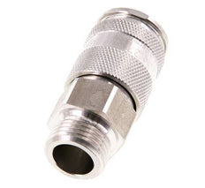 Acero inoxidable 316L DN 10 Acoplamiento de aire Enchufe G 1/2 pulgada Macho Doble Cierre