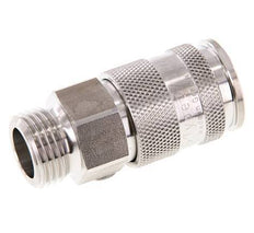 Acero inoxidable 316L DN 10 Acoplamiento de aire Enchufe G 1/2 pulgada Macho Doble Cierre