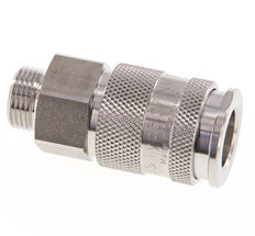 Acero inoxidable 316L DN 10 Acoplamiento de aire Enchufe G 3/8 pulgadas Macho Doble cierre