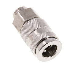 Acero inoxidable 316L DN 10 Acoplamiento de aire Enchufe G 3/8 pulgadas Macho Doble cierre