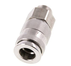 Acero inoxidable 316L DN 10 Acoplamiento de aire Enchufe G 3/8 pulgadas Macho Doble cierre