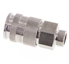 Acero inoxidable 316L DN 10 Acoplamiento de aire Enchufe G 3/8 pulgadas Macho Doble cierre