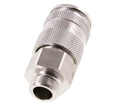 Acero inoxidable 316L DN 10 Acoplamiento de aire Enchufe G 3/8 pulgadas Macho Doble cierre