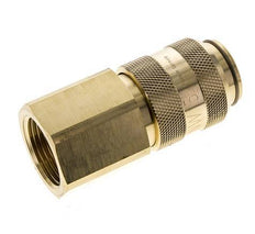 Brass DN 15 Air Coupling Socket G 1 inch Female Double Shut-Off