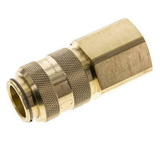Brass DN 15 Air Coupling Socket G 1 inch Female Double Shut-Off