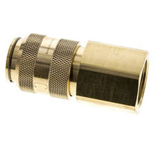 Brass DN 15 Air Coupling Socket G 1 inch Female Double Shut-Off