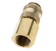 Brass DN 15 Air Coupling Socket G 1 inch Female Double Shut-Off