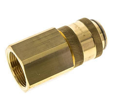 Brass DN 19 Air Coupling Socket G 1 1/4 inch Female Double Shut-Off