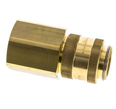 Brass DN 19 Air Coupling Socket G 1 1/4 inch Female Double Shut-Off