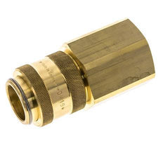 Brass DN 19 Air Coupling Socket G 1 1/4 inch Female Double Shut-Off