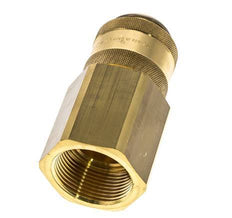 Brass DN 19 Air Coupling Socket G 1 1/4 inch Female Double Shut-Off