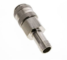 Nickel-plated Brass DN 19 Air Coupling Socket 25 mm Hose Pillar Double Shut-Off