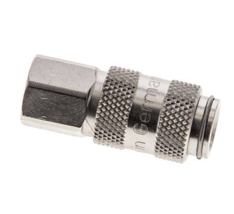 Nickel-plated Brass DN 2.7 (Micro) Air Coupling Socket M5 Female Double Shut-Off