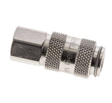 Nickel-plated Brass DN 2.7 (Micro) Air Coupling Socket M5 Female Double Shut-Off