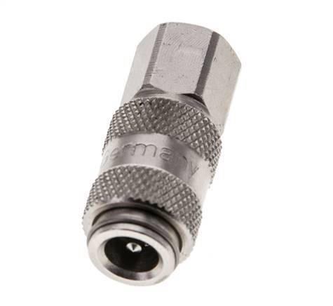 Nickel-plated Brass DN 2.7 (Micro) Air Coupling Socket M5 Female Double Shut-Off